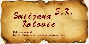 Smiljana Kolović vizit kartica
